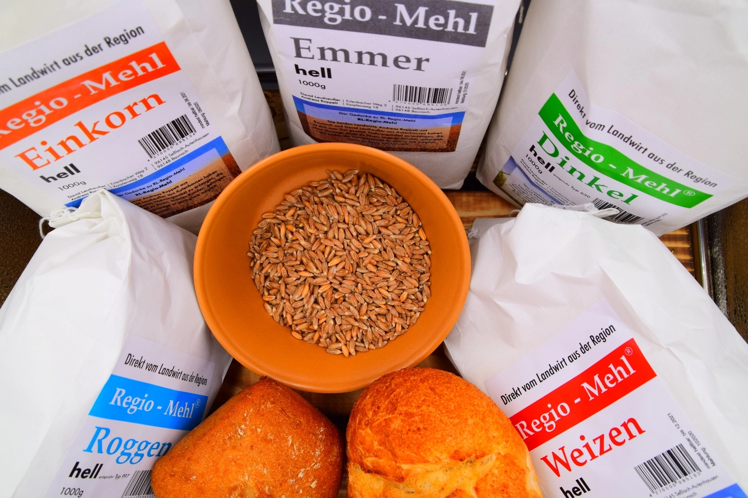 Vital Scheunep - Catering Grillwagen Geschirrverleih - Mehle (auch Urkorn) von RL Regiomehl